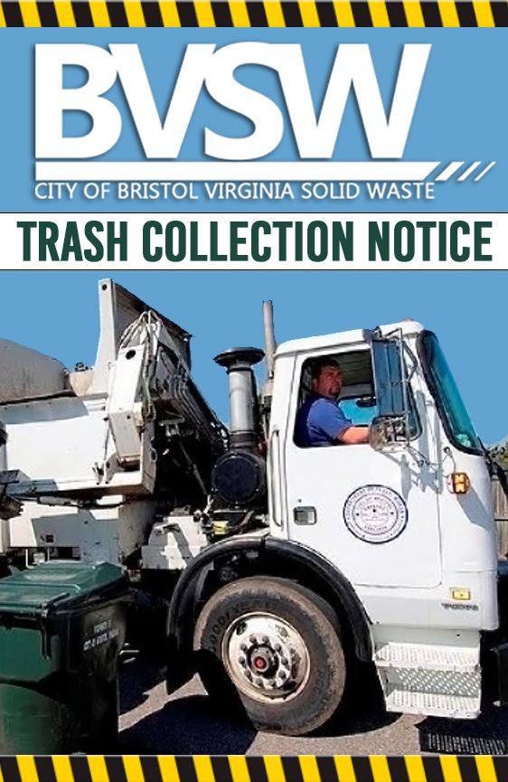 Trash Collection Notice - Garbage Truck Image