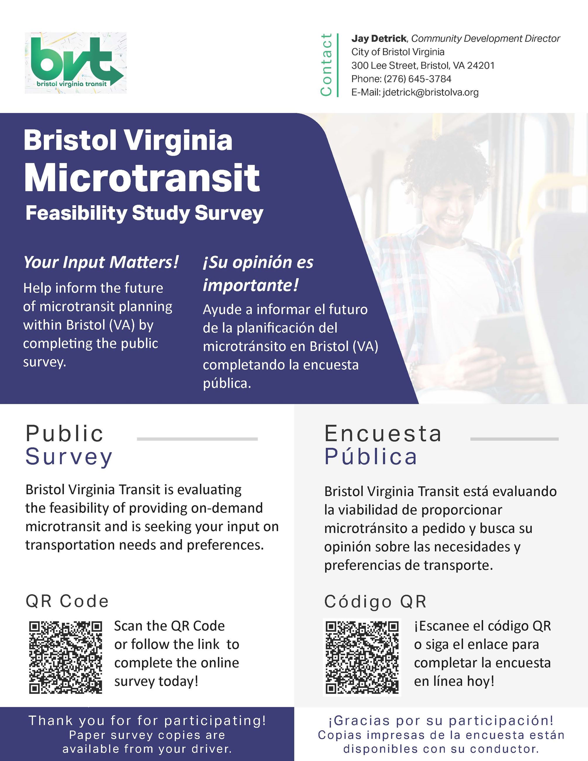 Bristol VA Microtransit Feasibility Study_Survey Flyer_061324 (002)